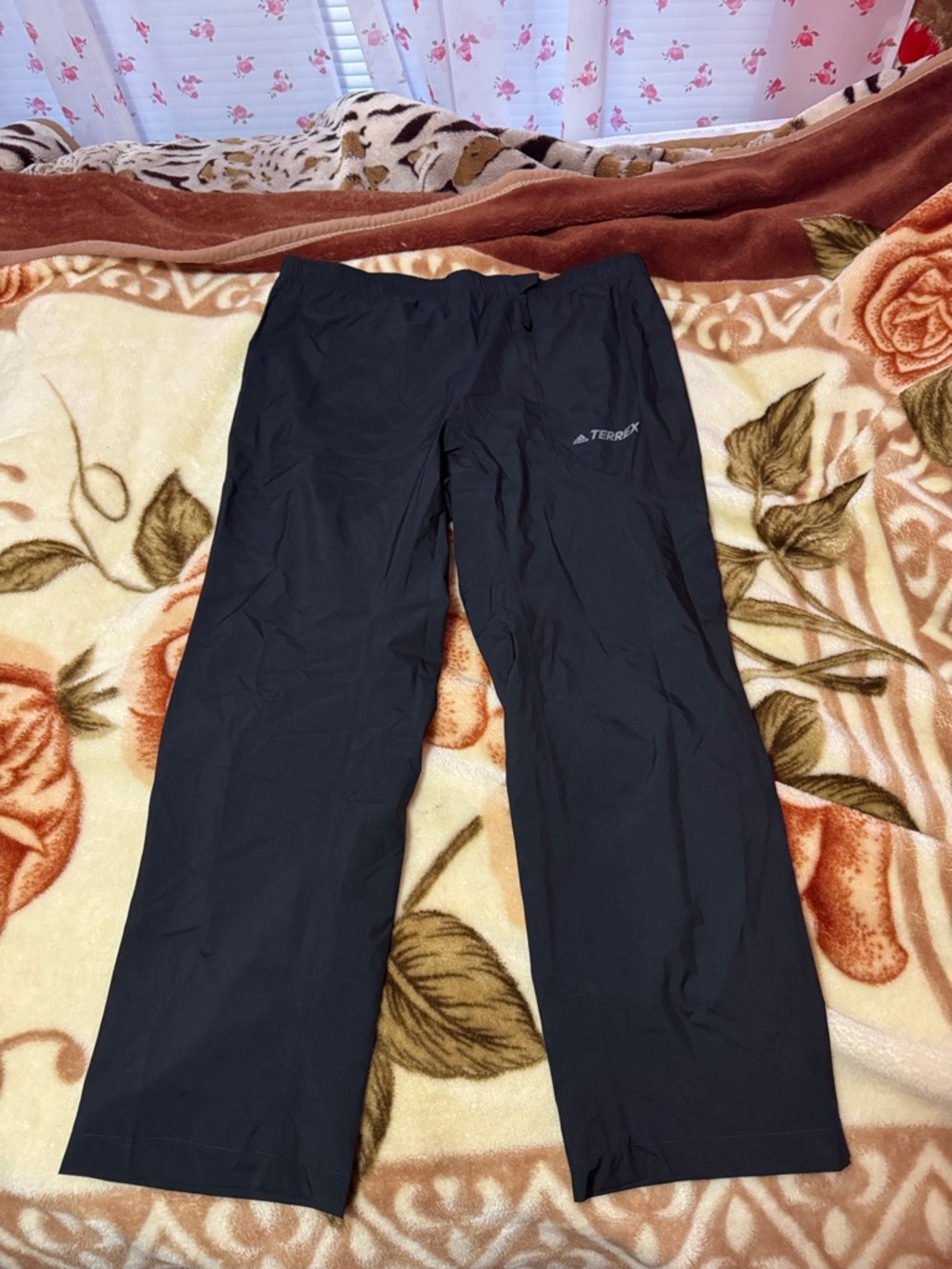 adidas TERREX Black Men's Outdoor Jogger Rain Pants